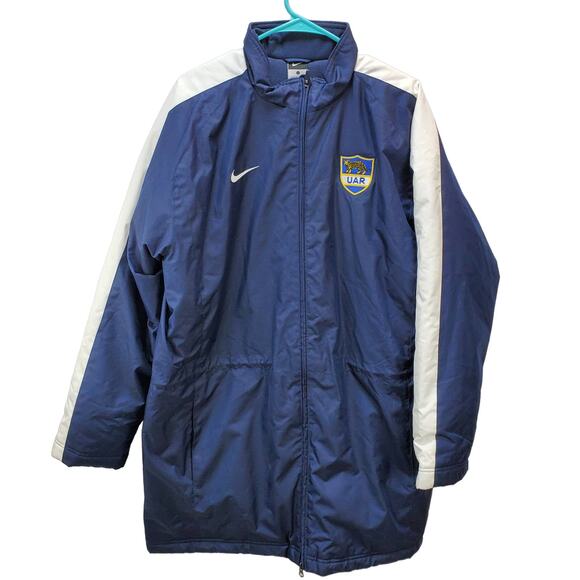 Nike Team Jacket Mens Large Football Soccer UAR Logo Patch Pockets Coat  2011 New